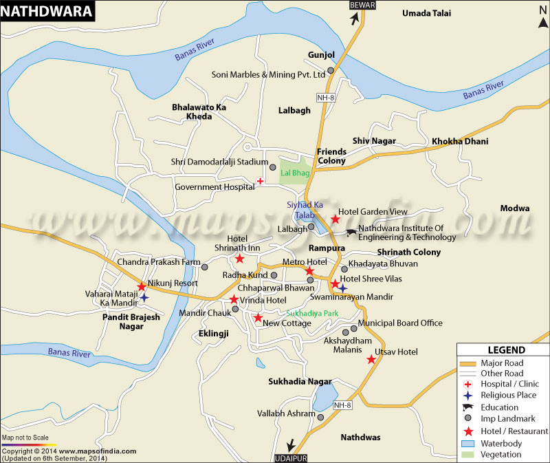 Nathdwara City Map