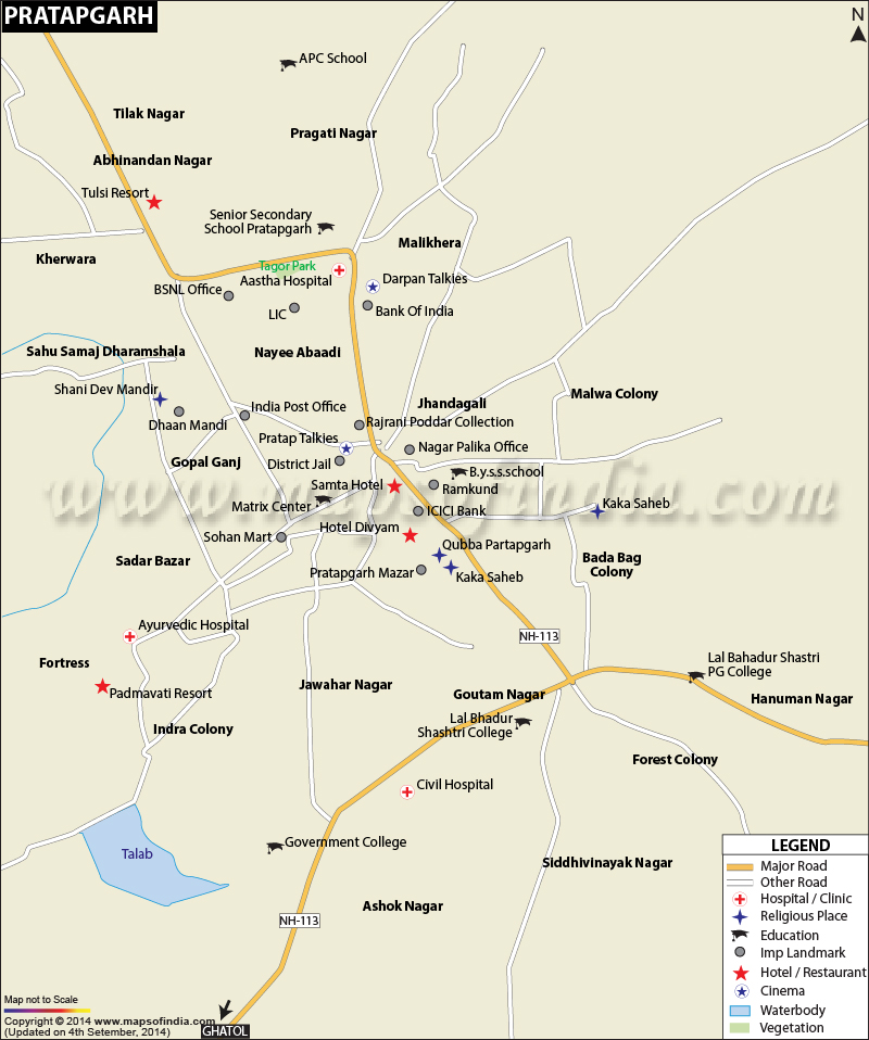 Pratapgarh City Map
