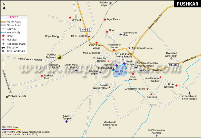 Pushkar City Map