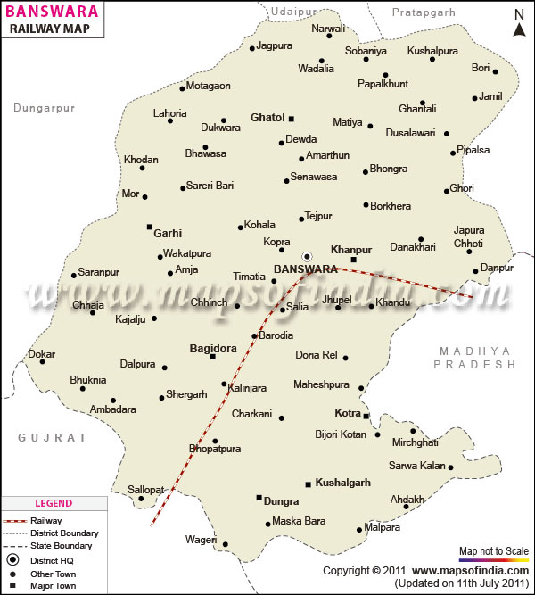 Railway Map of Banswara