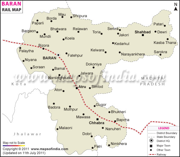 Railway Map of Baran