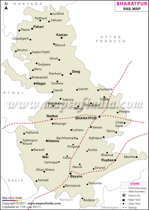 Railway Map of Bharatpur