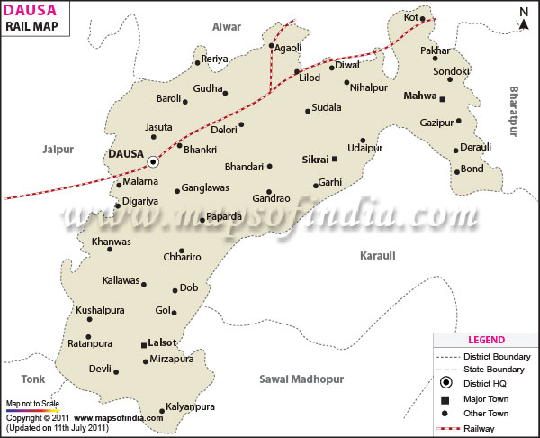 Railway Map of Dausa