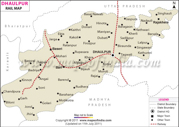 Railway Map of Dhaulpur