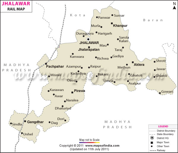 Railway Map of Jhalawar
