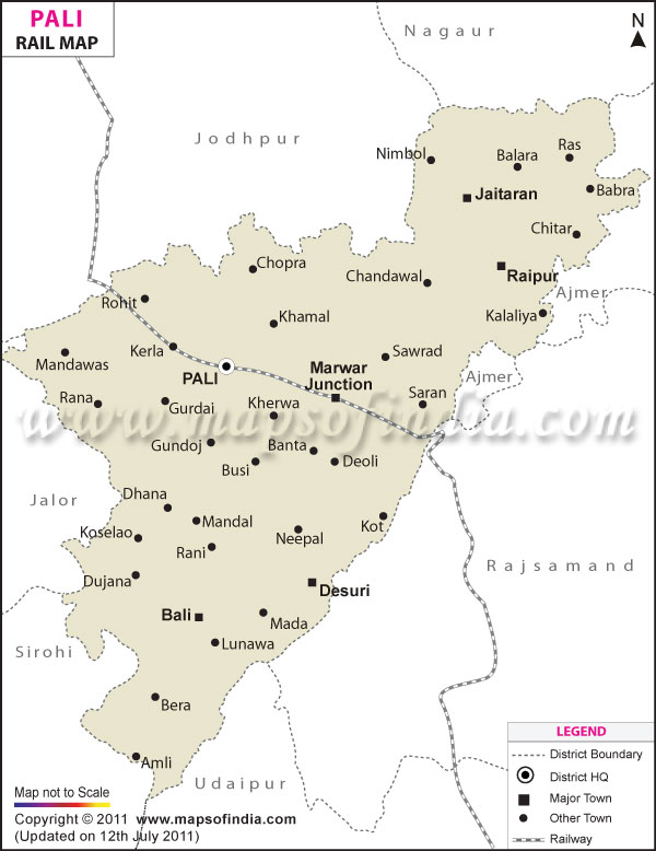 Railway Map of Pali