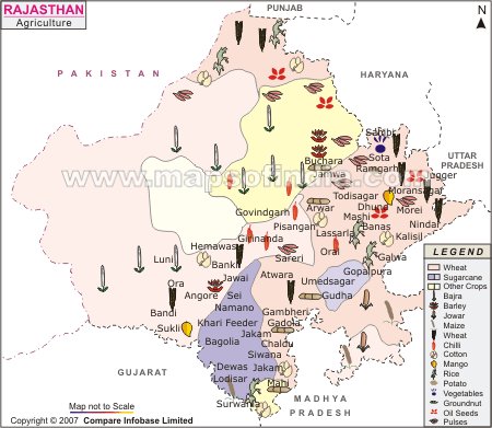 Rajasthan Agriculture Map