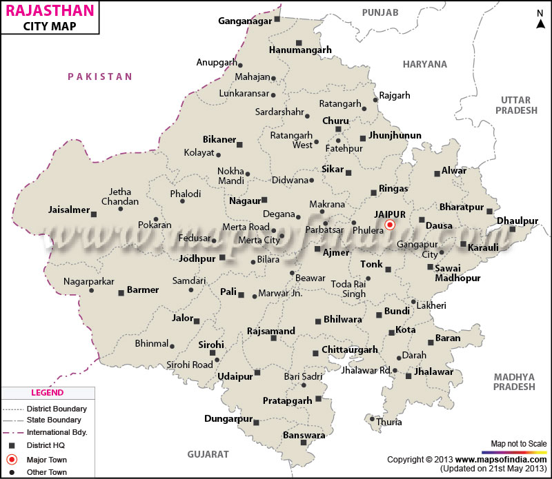 City Map of Rajasthan