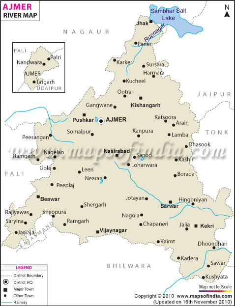 River Map of Ajmer