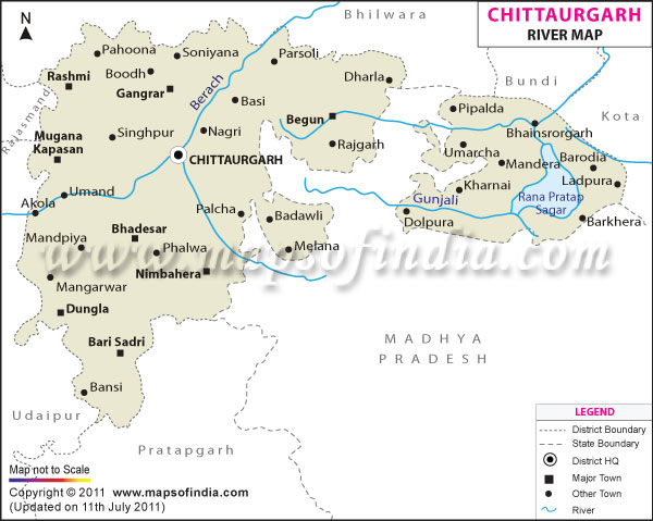 River Map of Chittorgarh