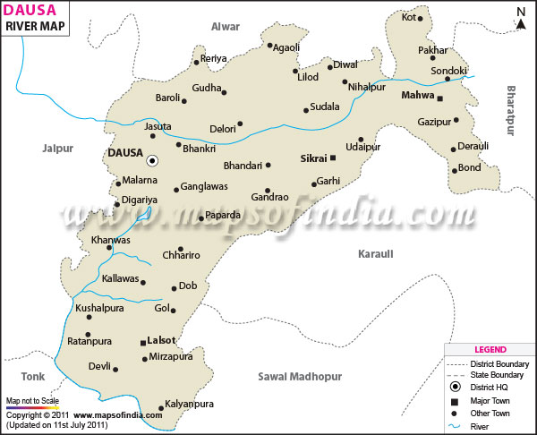 River Map of Dausa