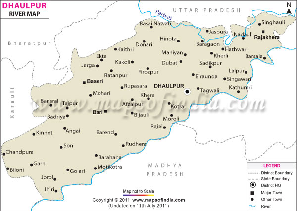 River Map of Dhaulpur