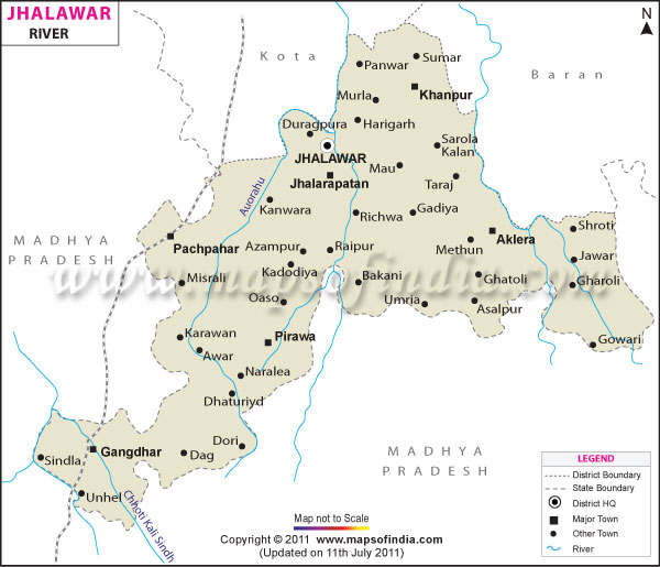 River Map of Jhalawar