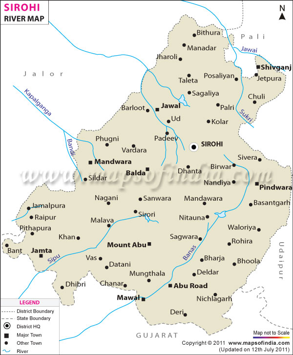 River Map of Sirohi