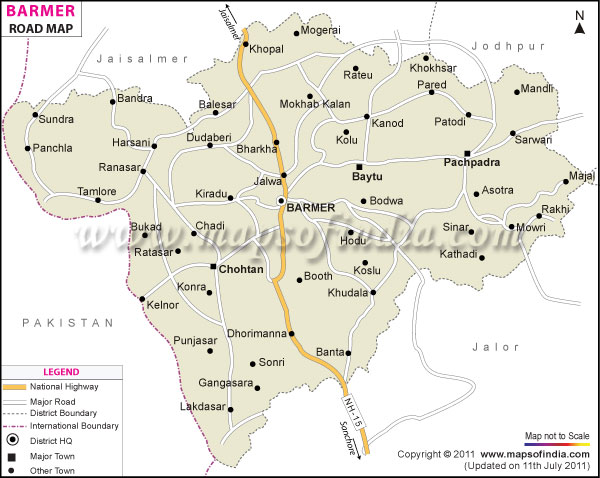 Road Map of Barmer