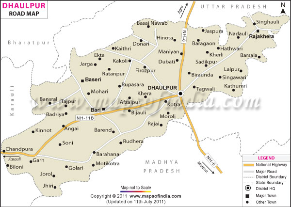 Road Map of Dhaulpur