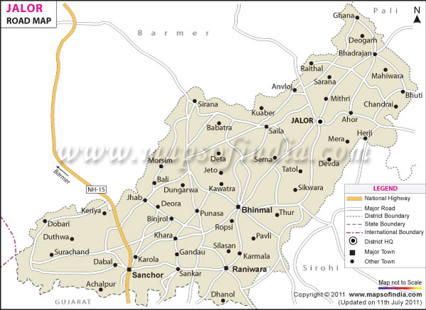 Road Map of Jalor