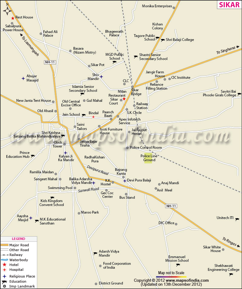 City Map of Sikar