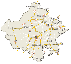 Rajasthan Road Map