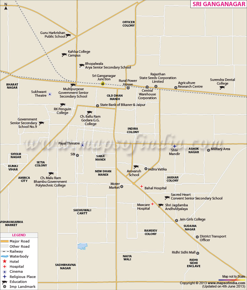 ganganagar map