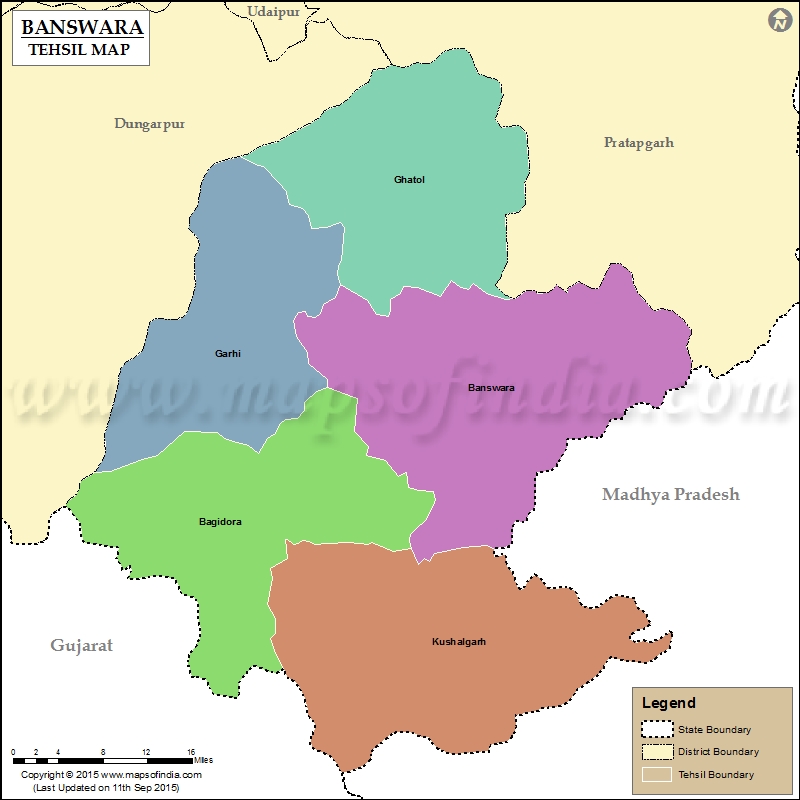  Tehsil Map of Banswara