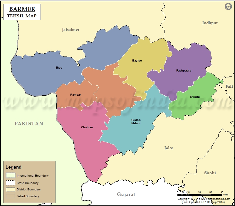  Tehsil Map of Barmer