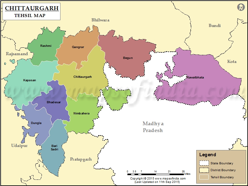  Tehsil Map of Chittorgarh