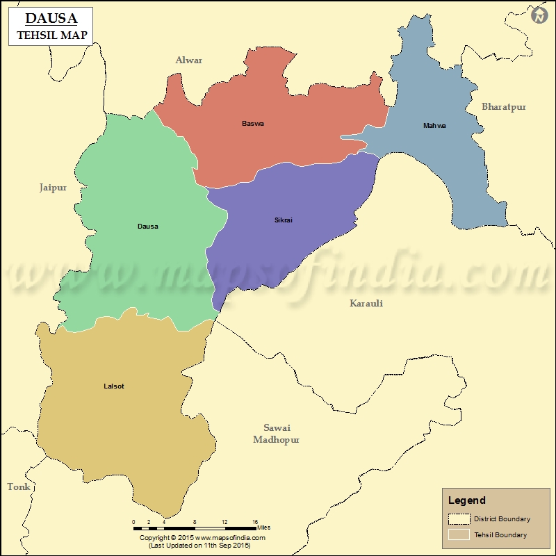  Tehsil Map of Dausa