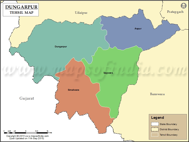  Tehsil Map of Dungarpur