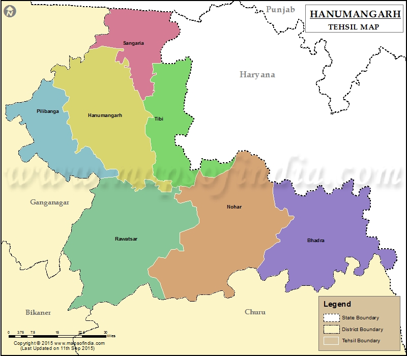  Tehsil Map of Hanumangarh