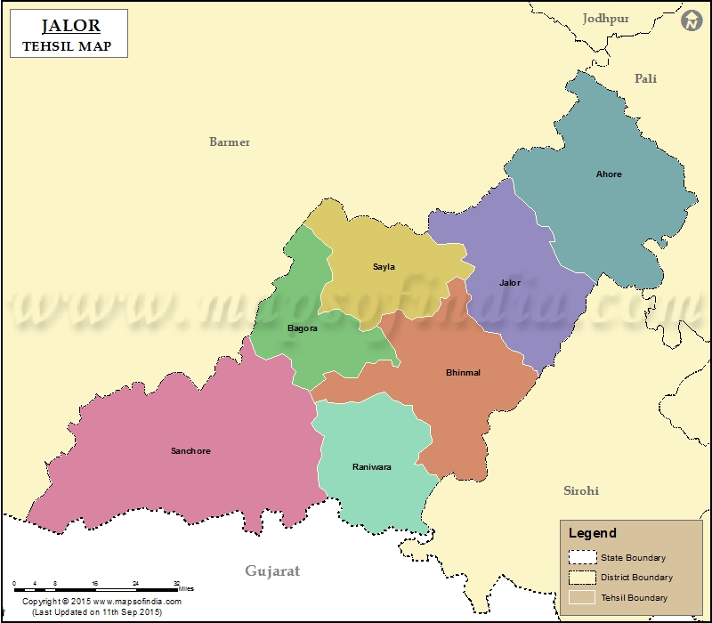  Tehsil Map of Jalor