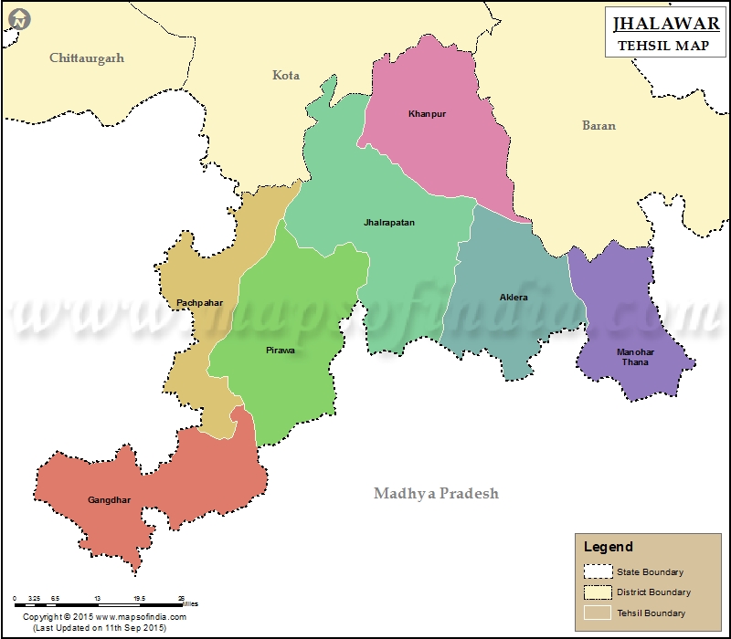  Tehsil Map of Jhalawar