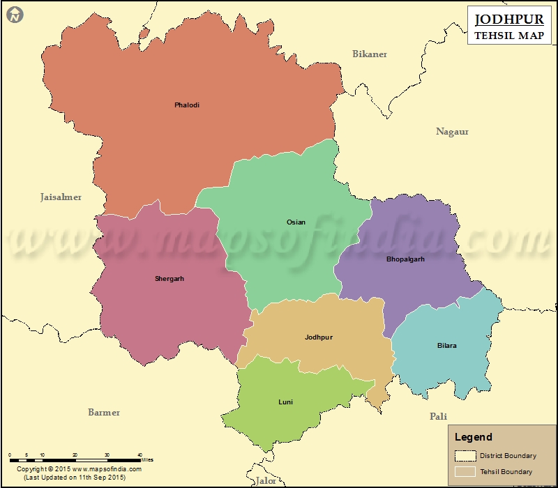  Tehsil Map of Jodhpur