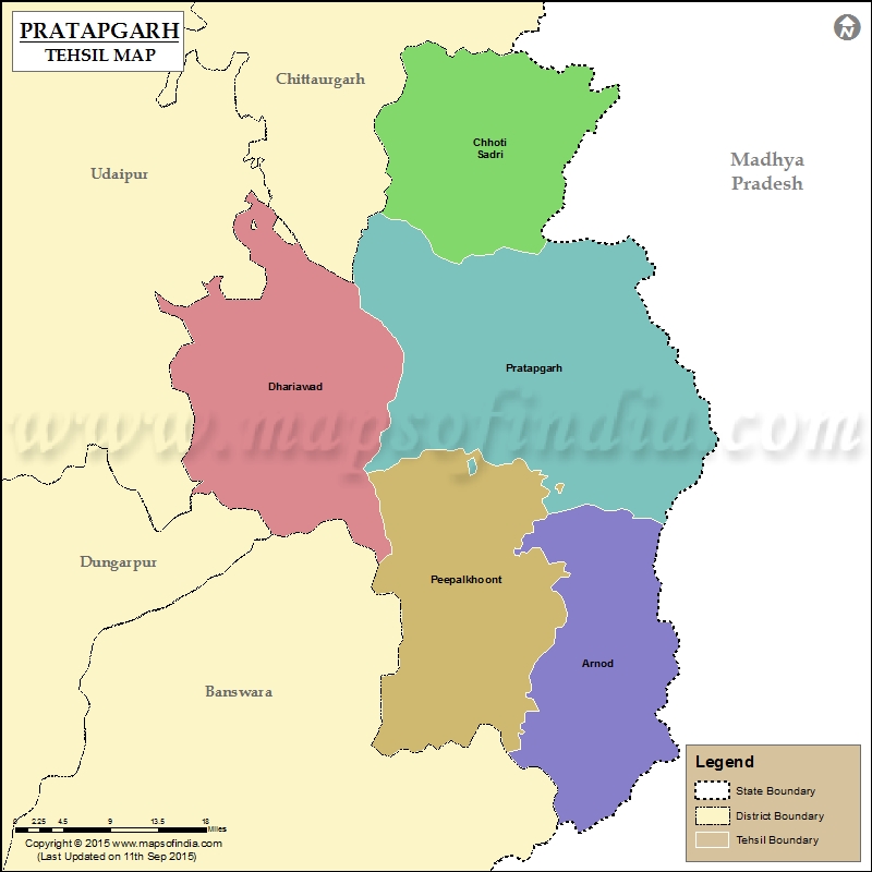  Tehsil Map of Pratapgarh