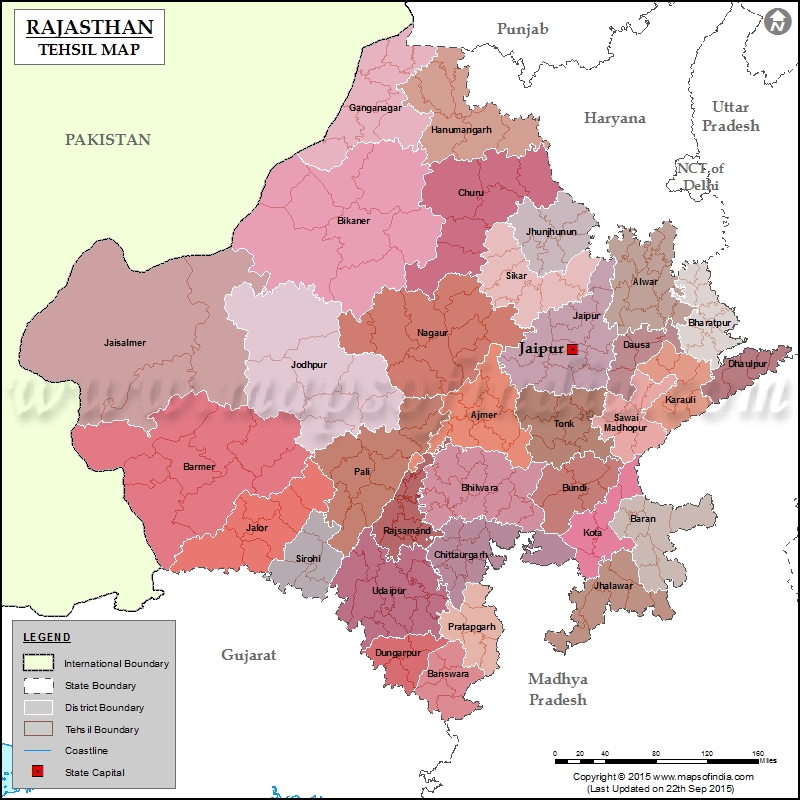 Rajasthan Tehsil Map