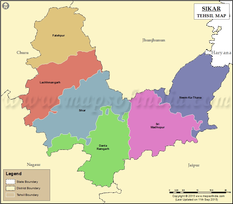  Tehsil Map of Sikar