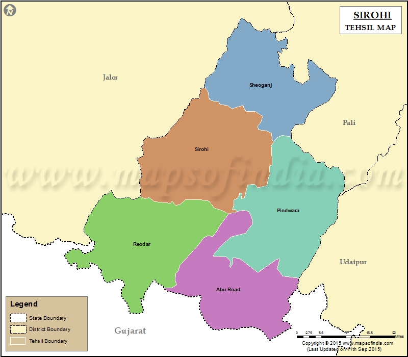  Tehsil Map of Sirohi
