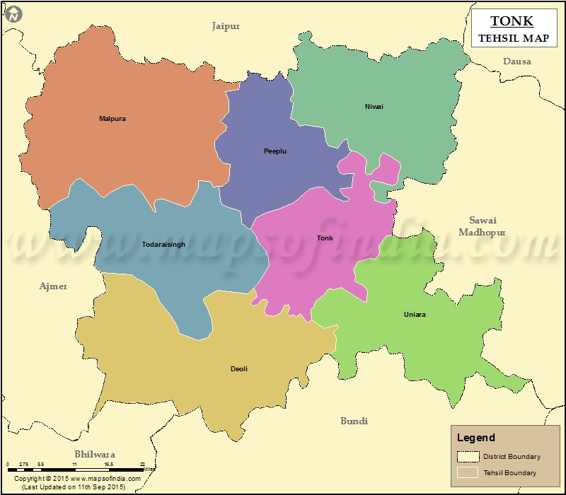  Tehsil Map of Tonk