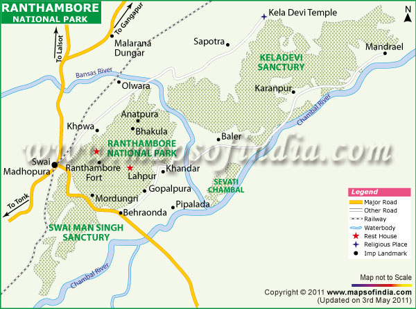 Map Ranthambore National Park