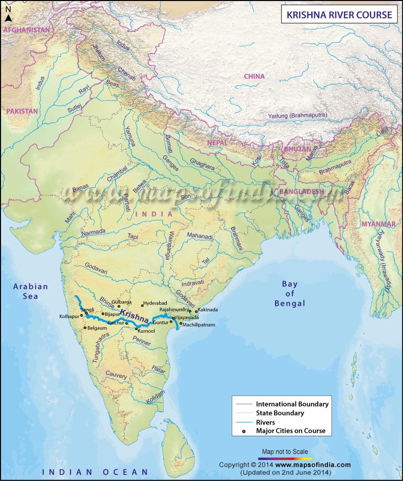 Route Map of River Krishna