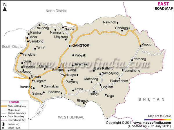 Road Network Map of East District