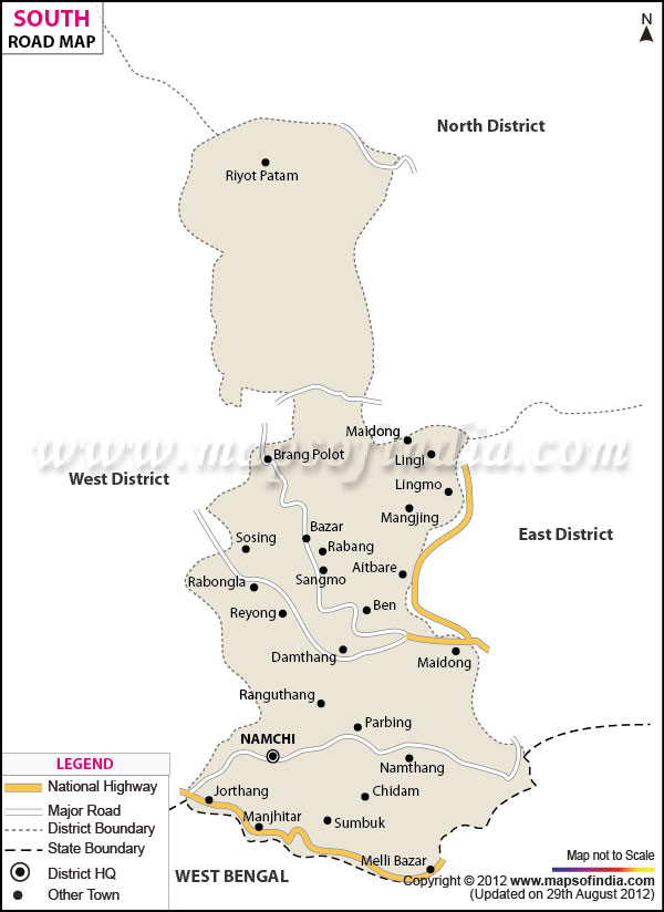 Road Network Map of South District