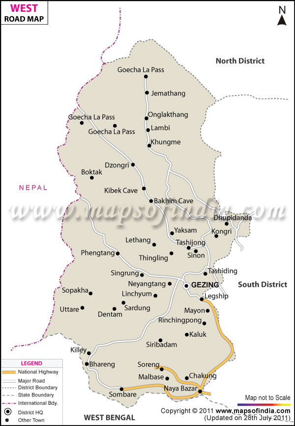 Road Network Map of West District