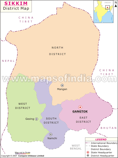 Sikkim Location Map