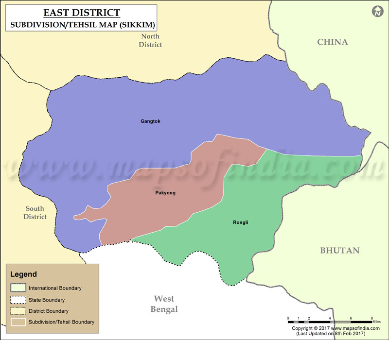  Tehsil Map of East District