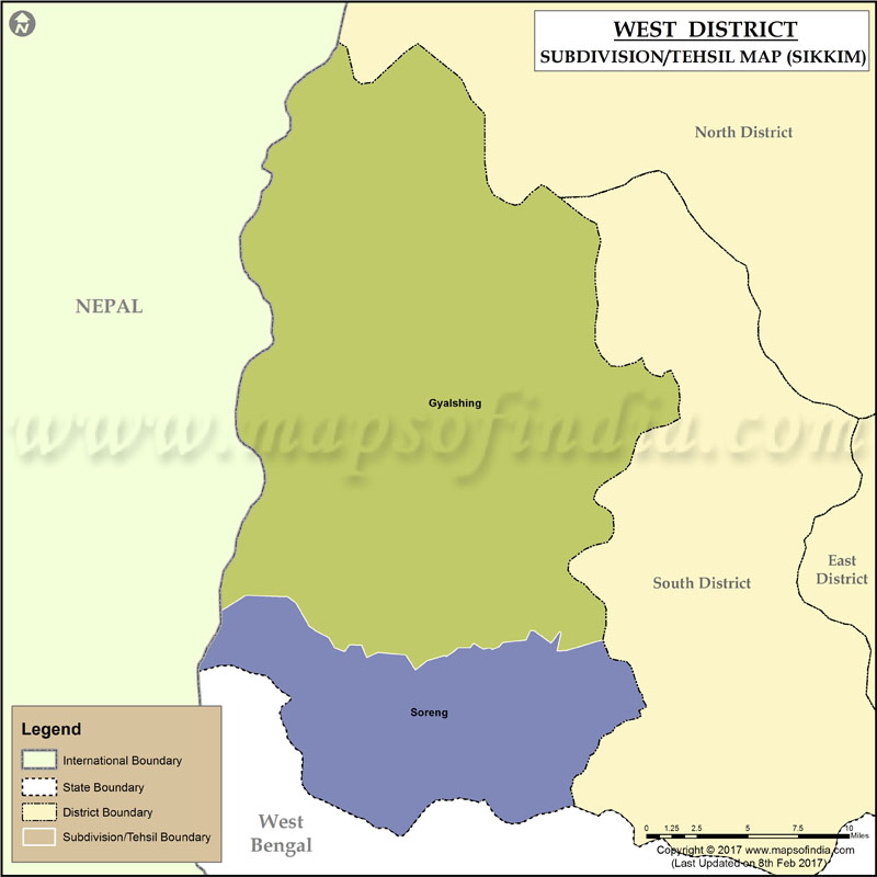 Tehsil Map of West District