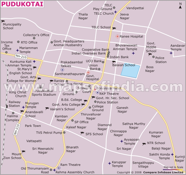 City Map of Pudukkottai