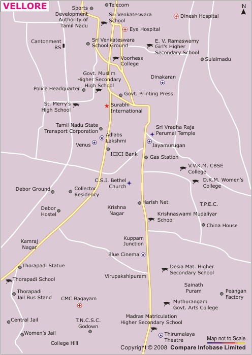 Vellore Location Map