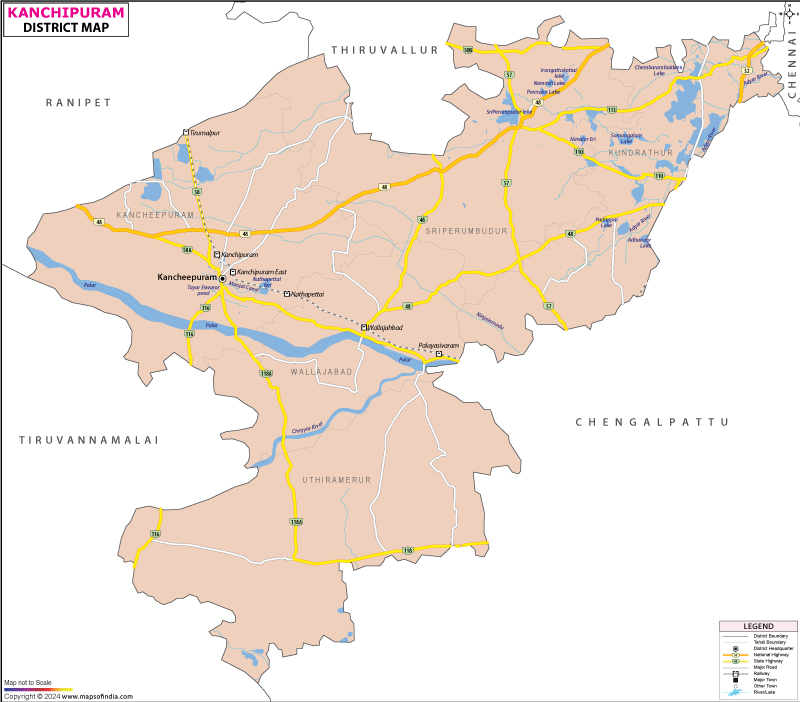 District Map of Kanchipuram