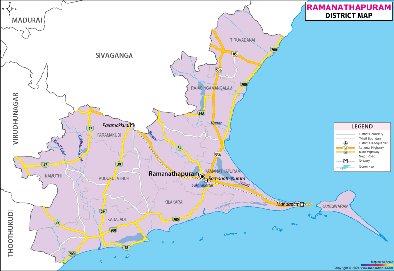 District Map of Ramanathapuram